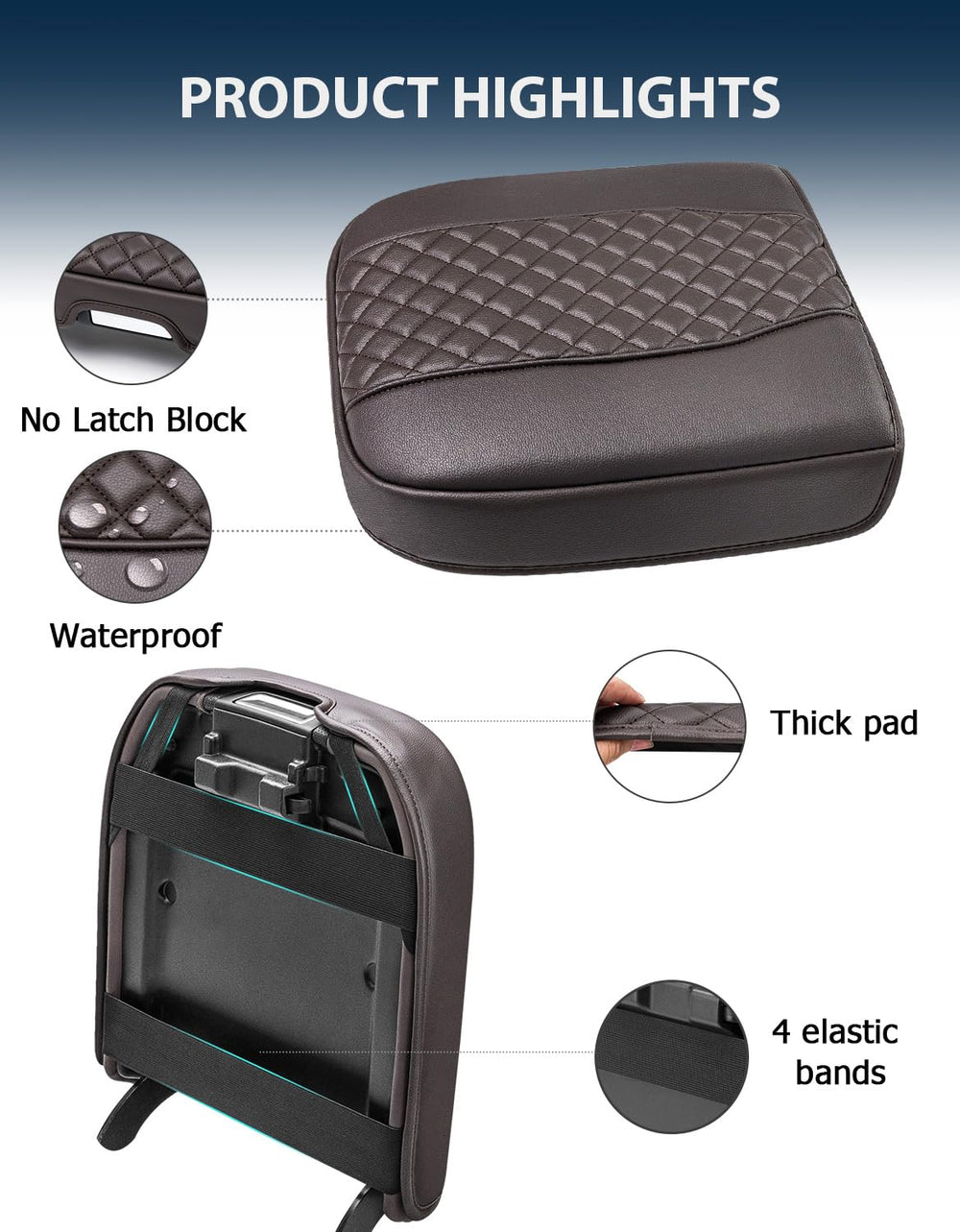 Eaglecover side profile showing thick sponge padding for cushioning