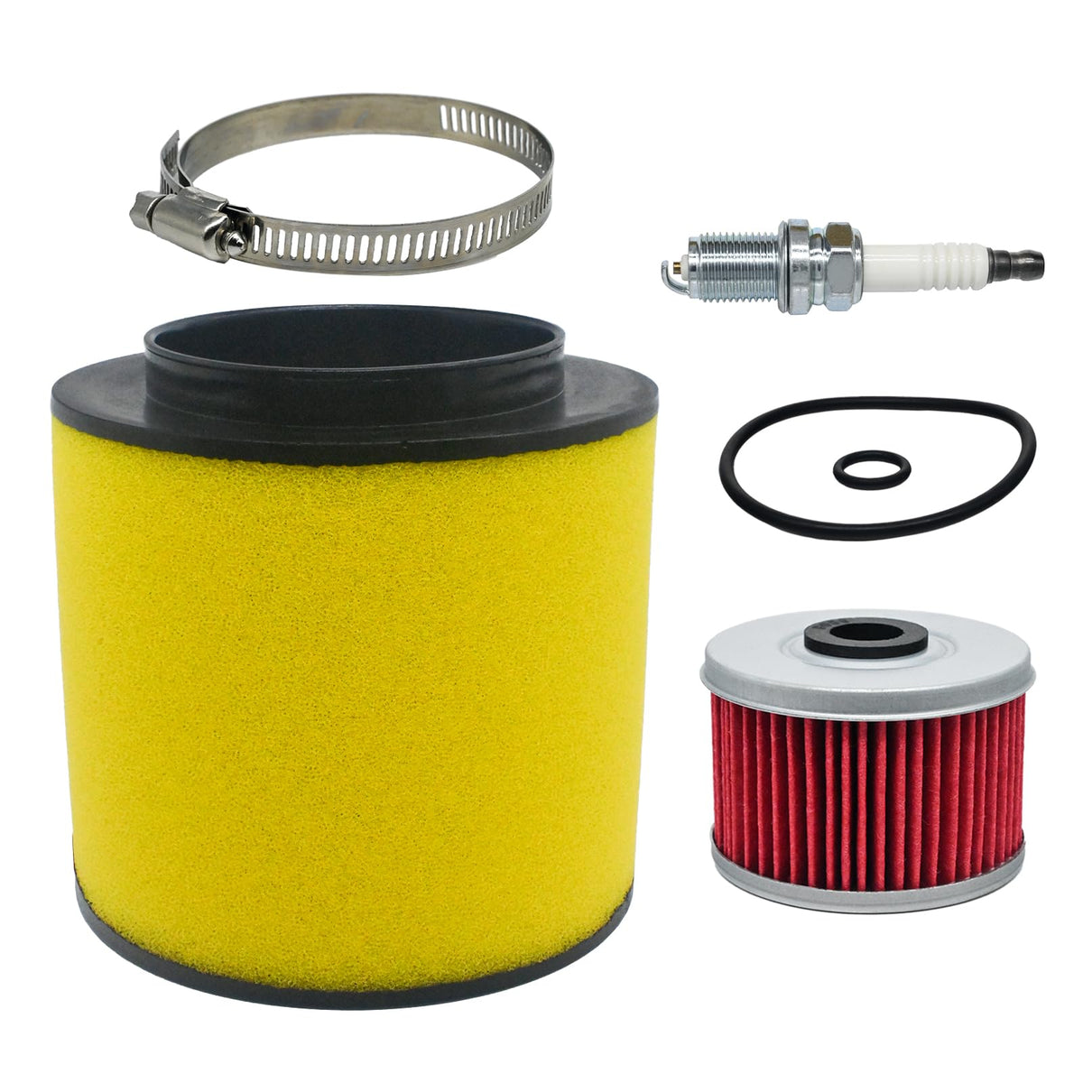 Eamonhigh front packaging showing full Foreman 500 tune-up kit and clear contents, reliable maintenance