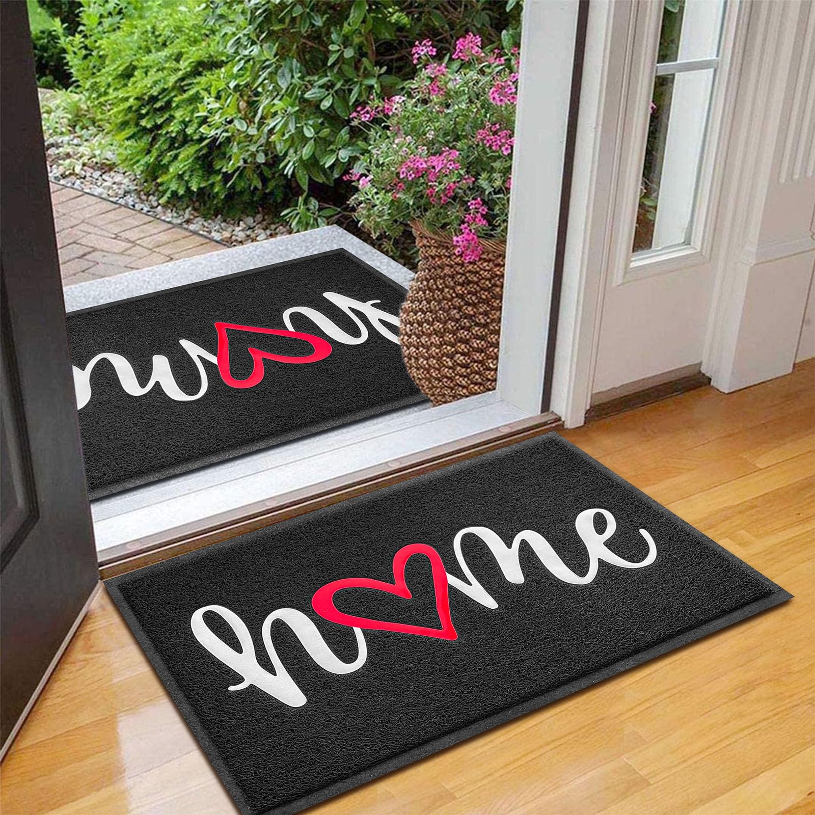 EARTHALL front view of two mats showing size and durable design benefit