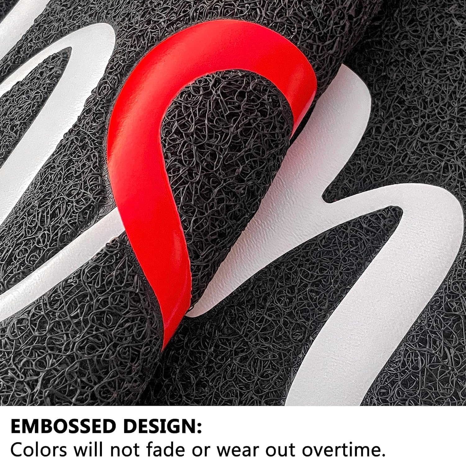 EARTHALL foot on mat illustrating low-profile fit under door benefit