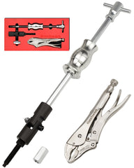 easchwork front view of locking pliers slide hammer showing compact design and versatility