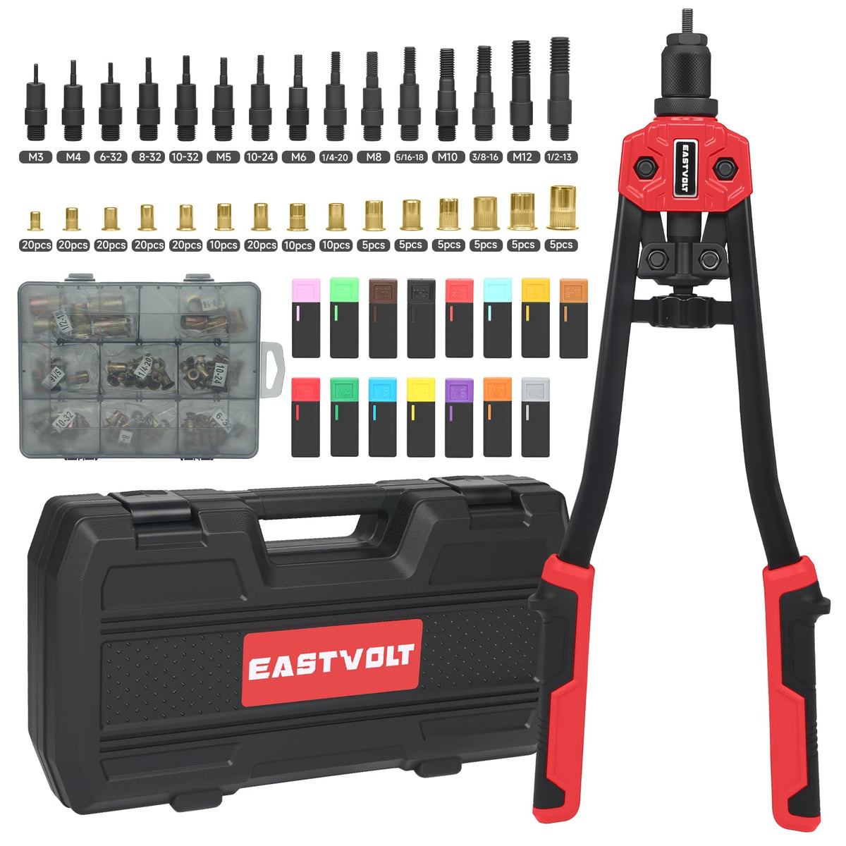 Eastvolt front view packed case showing organized kit and quick access benefit