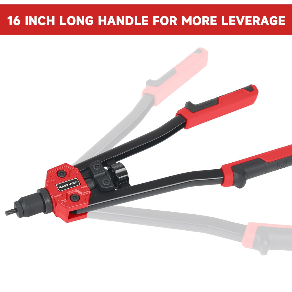 Eastvolt tool detail with jaw and preinstalled M6 mandrel for easy starts