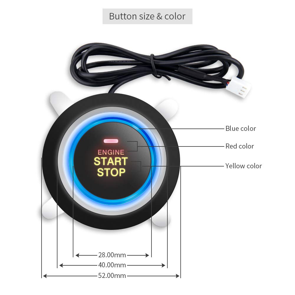 EASYGUARD push-button close-up highlighting tactile finish and easy engine start benefit