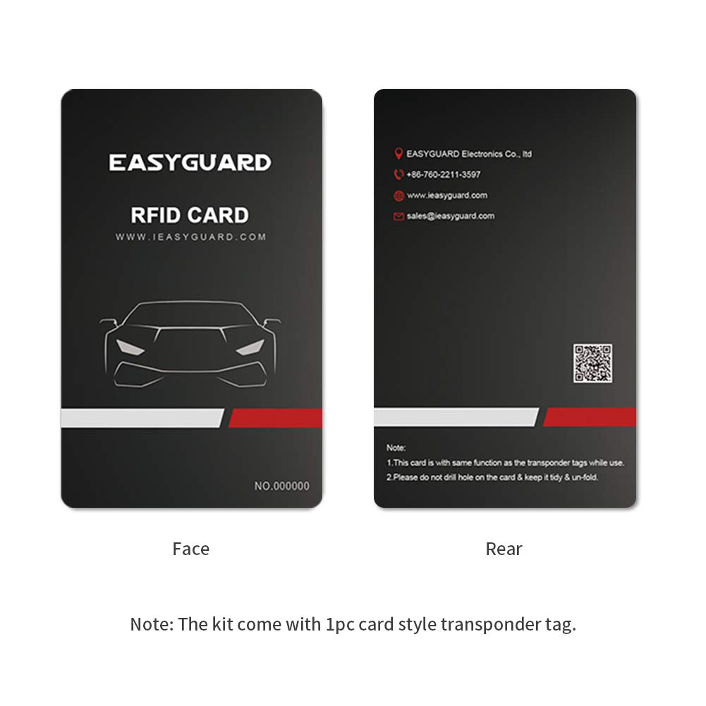 EASYGUARD kit next to ruler for size comparison showing compact components and installer ease
