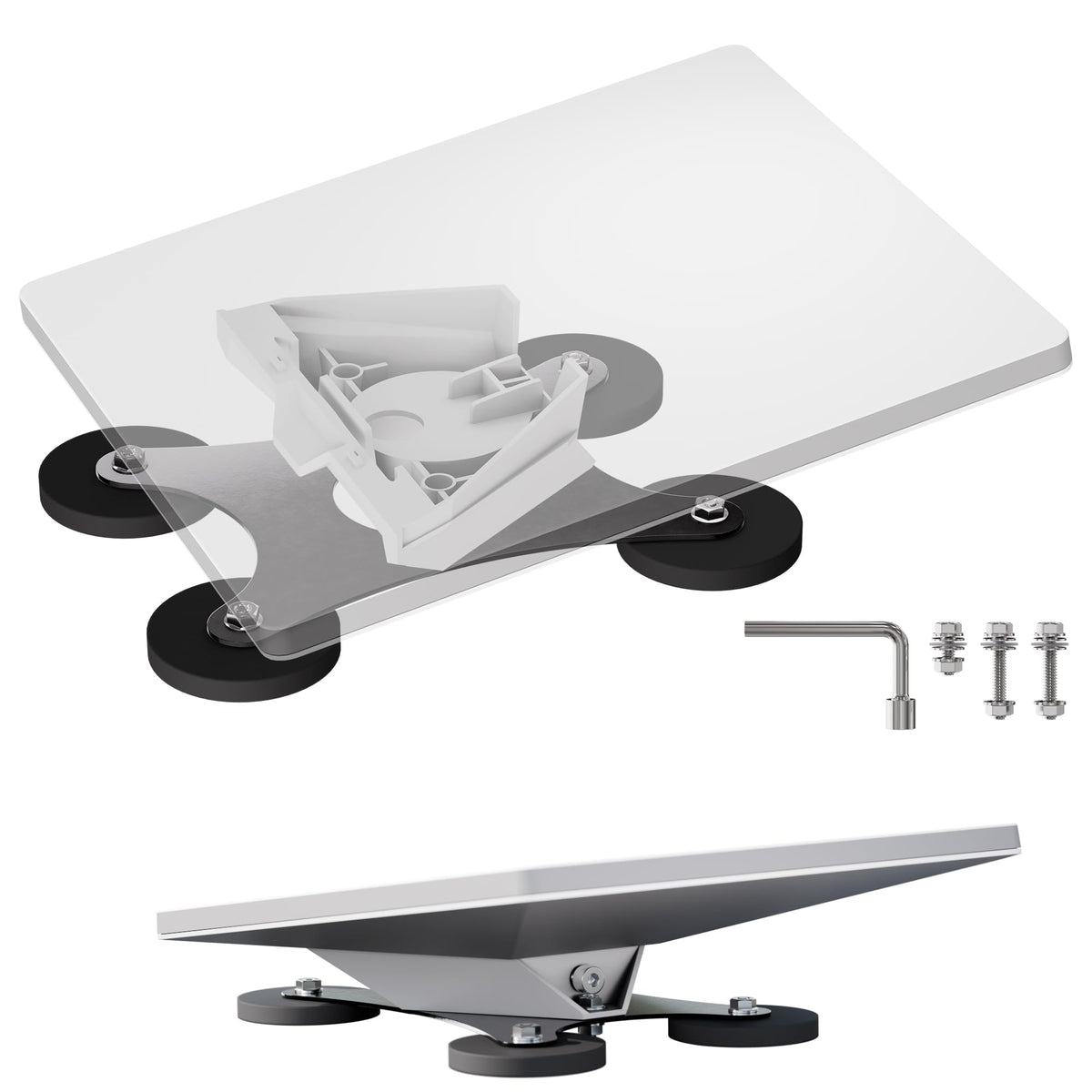 EAZUSE front profile of mount showing compact design and strong hold