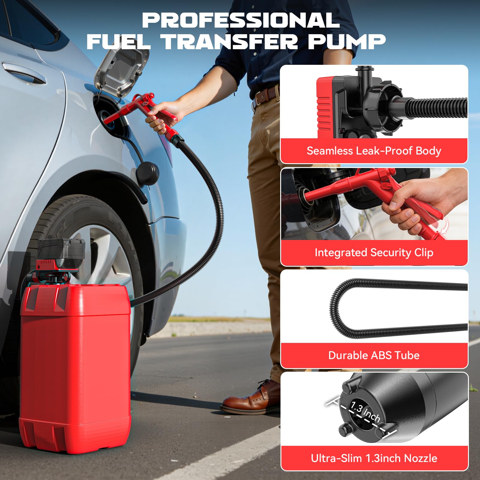 Ecarke connected via 12V clamp illustrating vehicle-powered operation for emergencies