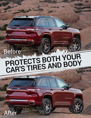 Ecarzo front wheel mud flap installed protecting wheel arch