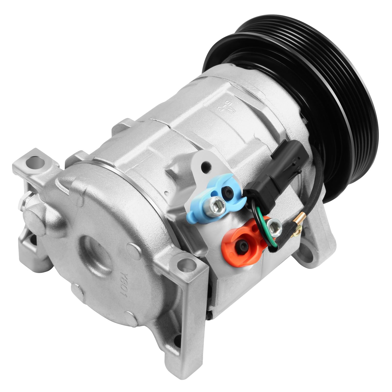 ECCPP front view of compressor showing mounting points and clean finish for accurate fit