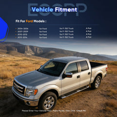 ECCPP folded mirror on truck showing compact position and benefit easier parking