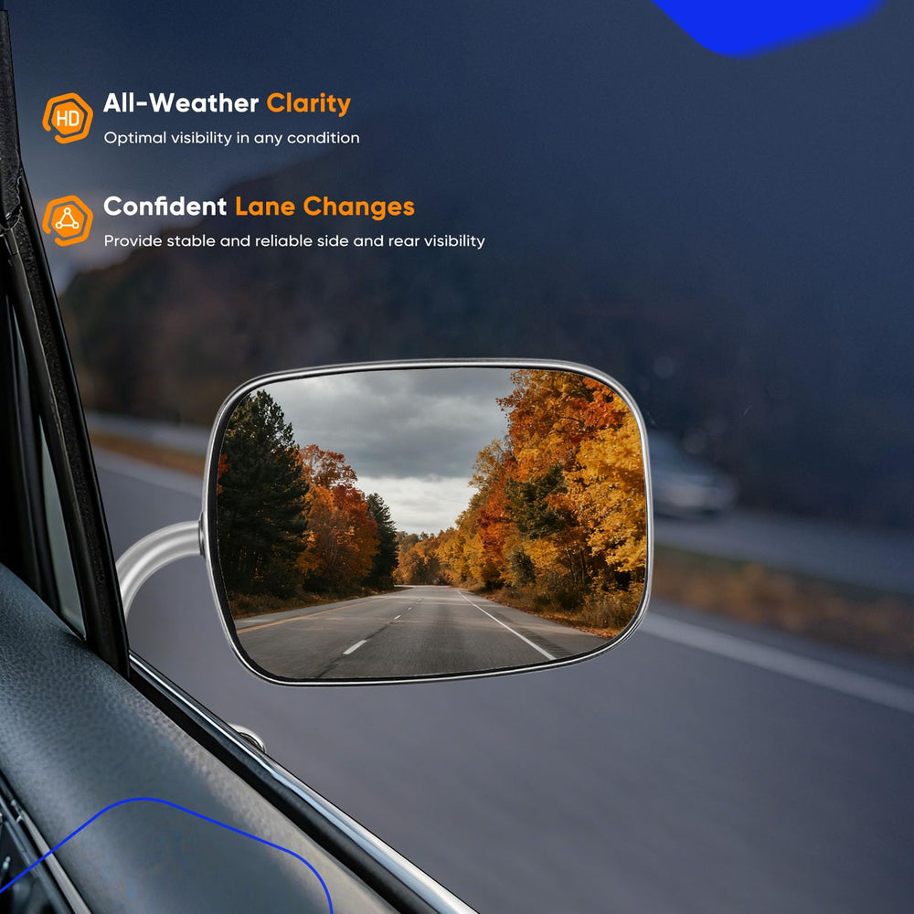 ECCPP mirror being installed on truck door showing easy-install benefit