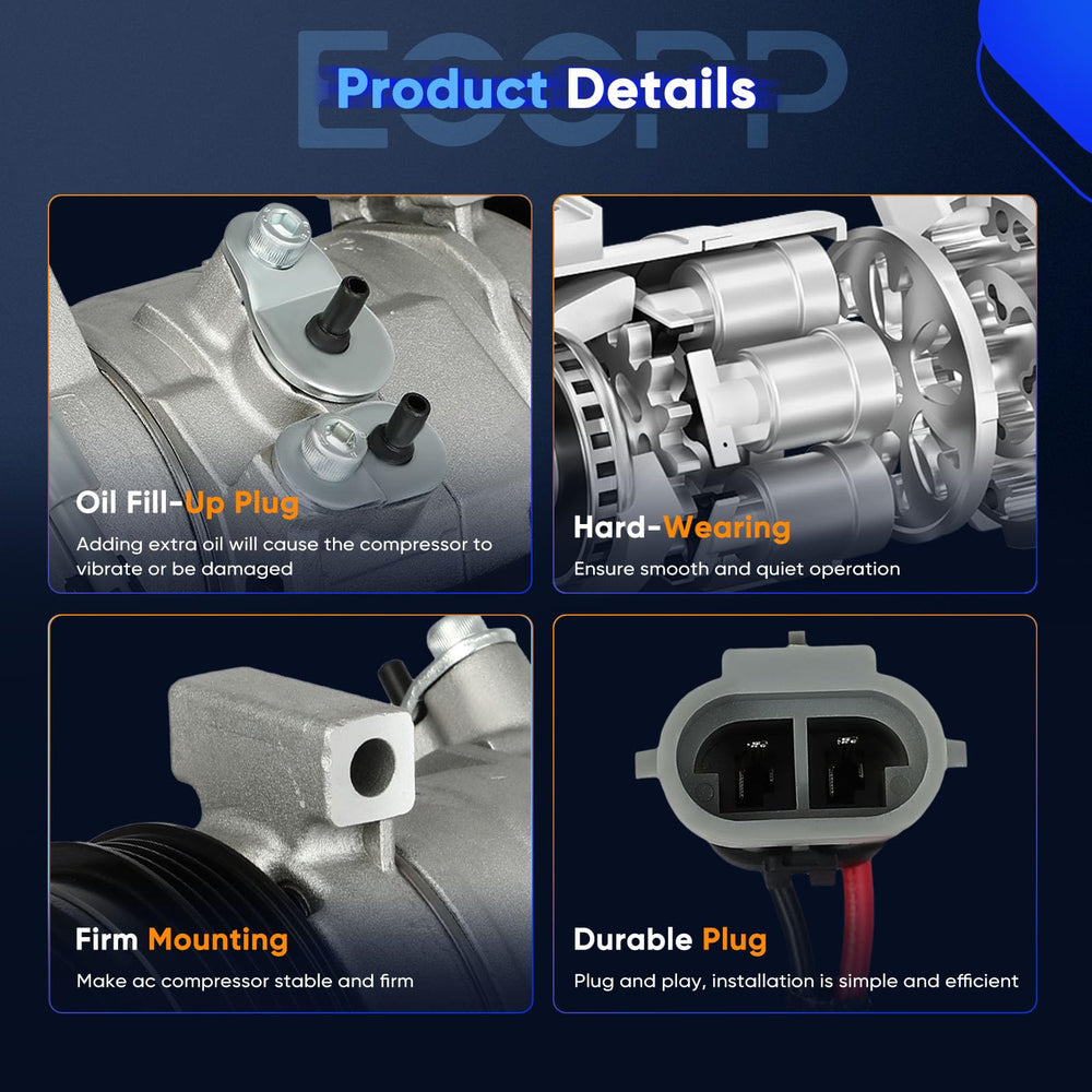 ECCPP label and part numbers on housing, simplifies fitment cross-reference