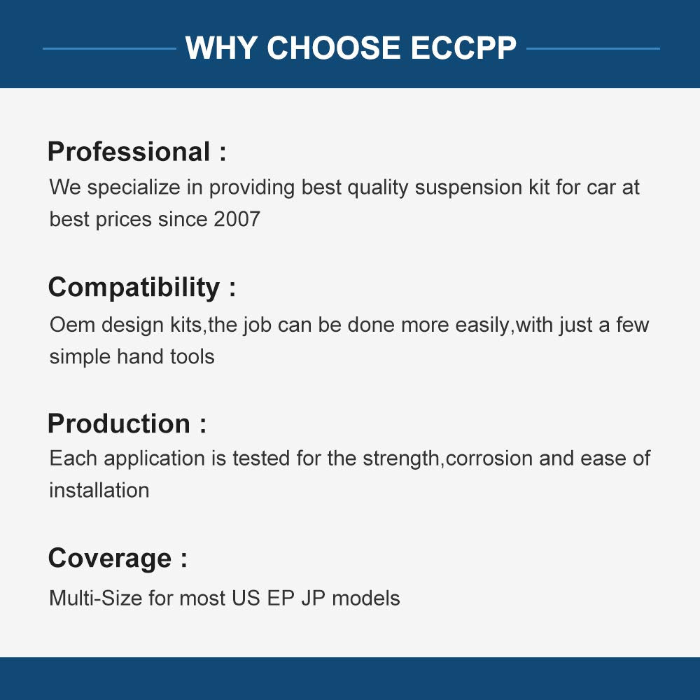 ECCPP labeled part numbers on the ball joint for easy compatibility verification