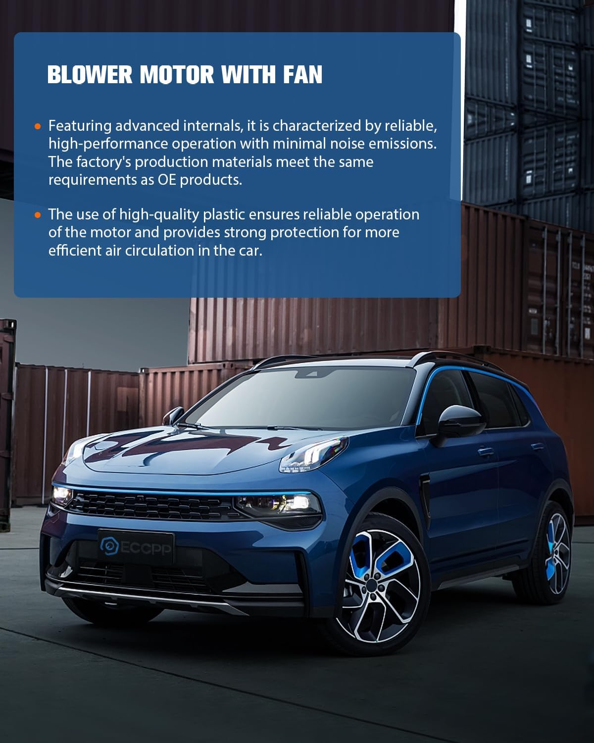 ECCPP lifestyle car interior airflow demonstrating improved cabin comfort