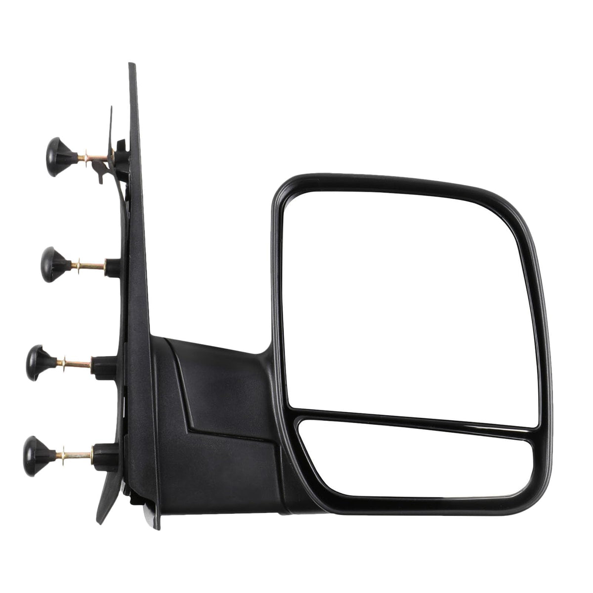 ECCPP passenger side mirror front view showing OEM fit and restored visibility