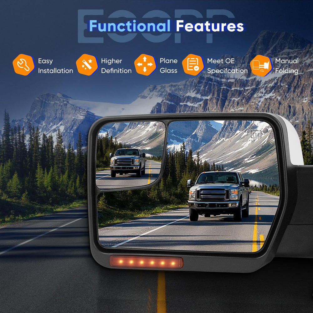 ECCPP power adjust control close-up showing convenient positioning from driver seat