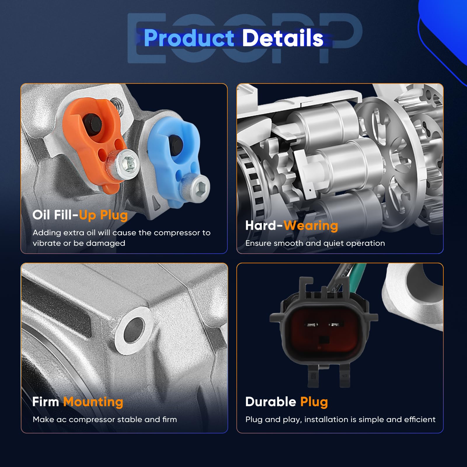 ECCPP side label with part numbers for easy cross-reference and correct fit