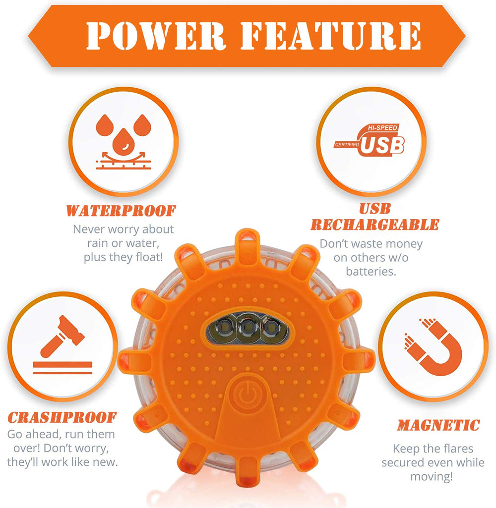 Ecoangel flare in hand demonstrating compact size and portable convenience