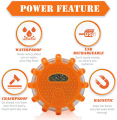 Ecoangel flare in hand demonstrating compact size and portable convenience