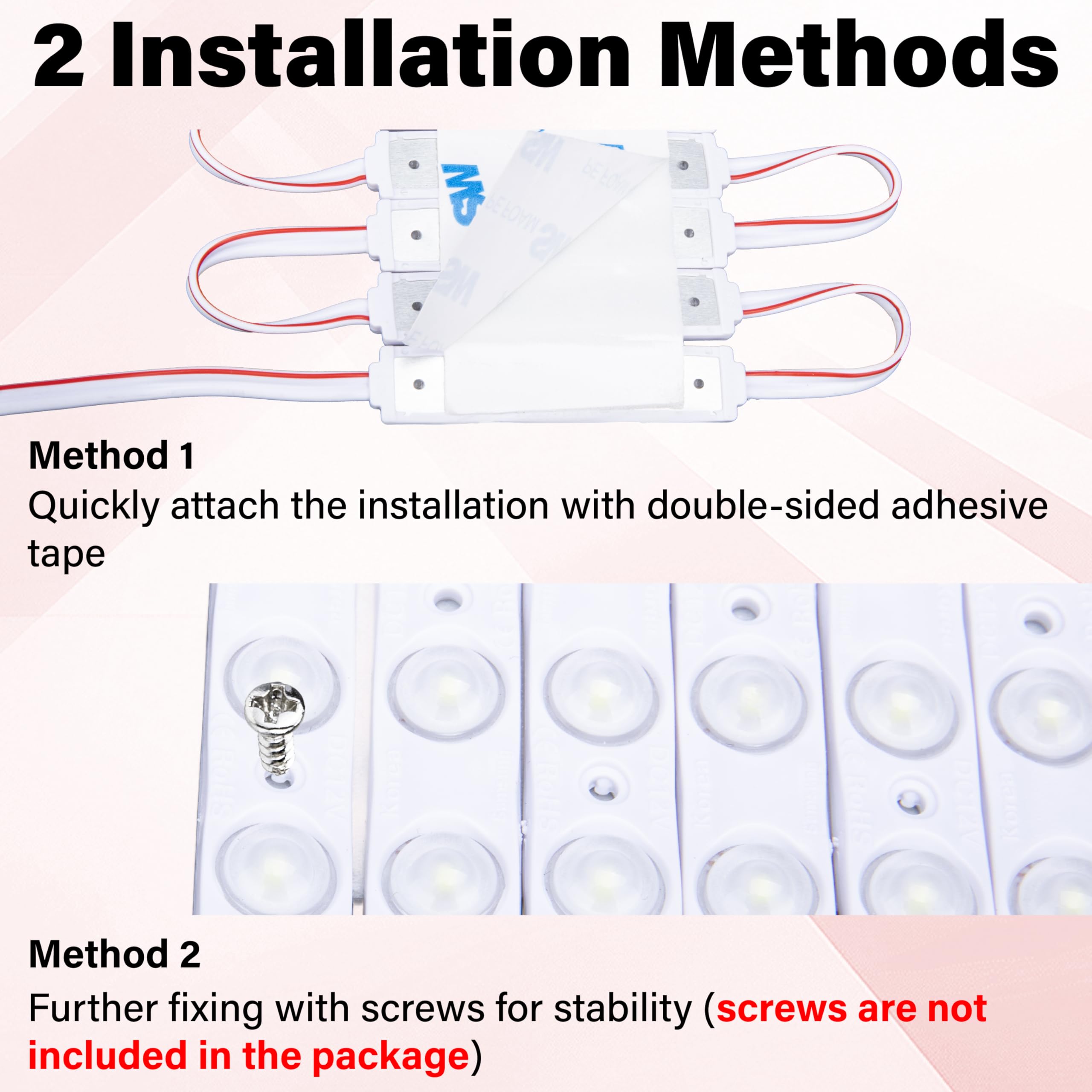 ecocstm adhesive backing and optional screw mount demonstrating secure fit