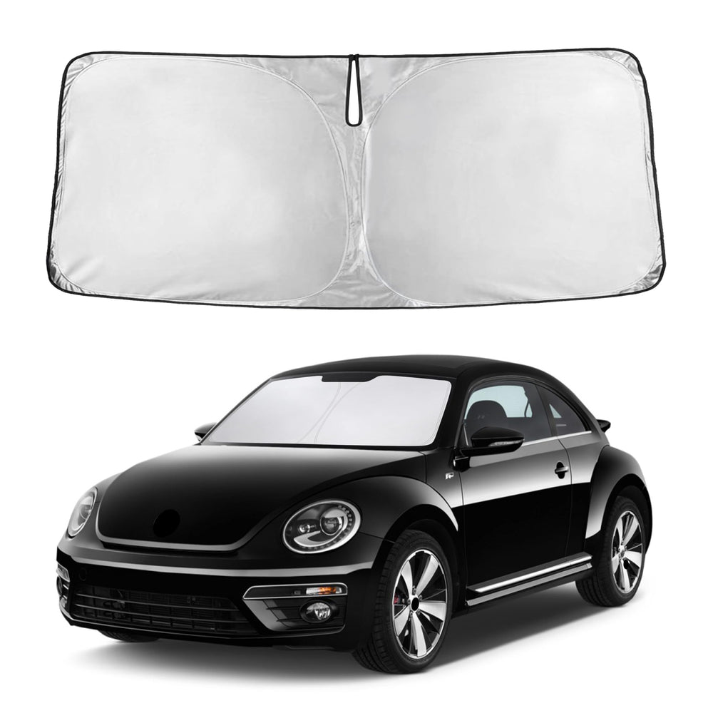 EcoNour front view showing precise Beetle windshield fit and full coverage benefit