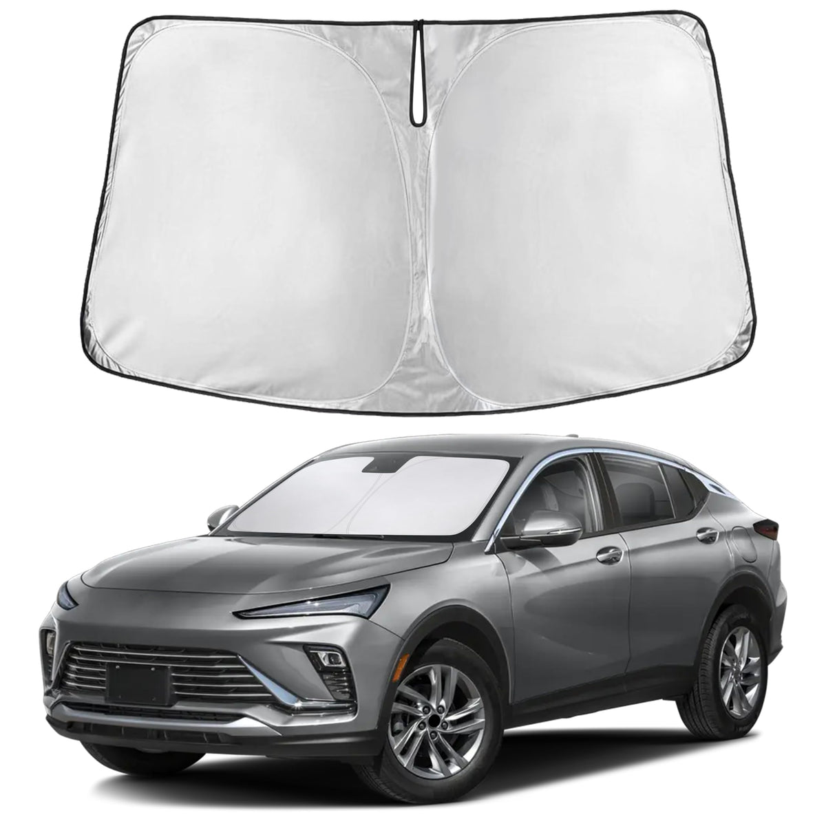 EcoNour front view showing full windshield coverage and precise fit benefit