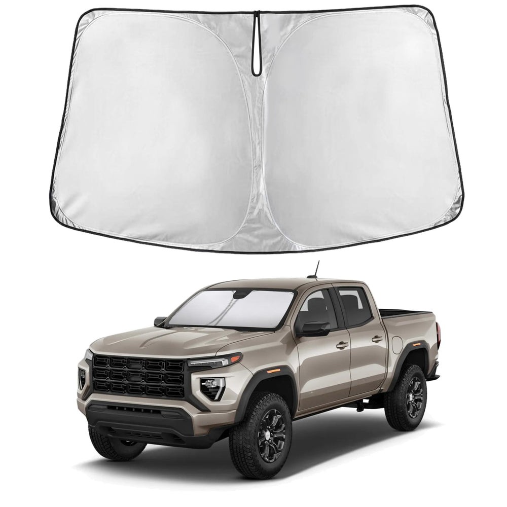 EcoNour front-fit on GMC Canyon windshield showing full coverage benefit