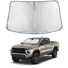 EcoNour front-fit on GMC Canyon windshield showing full coverage benefit