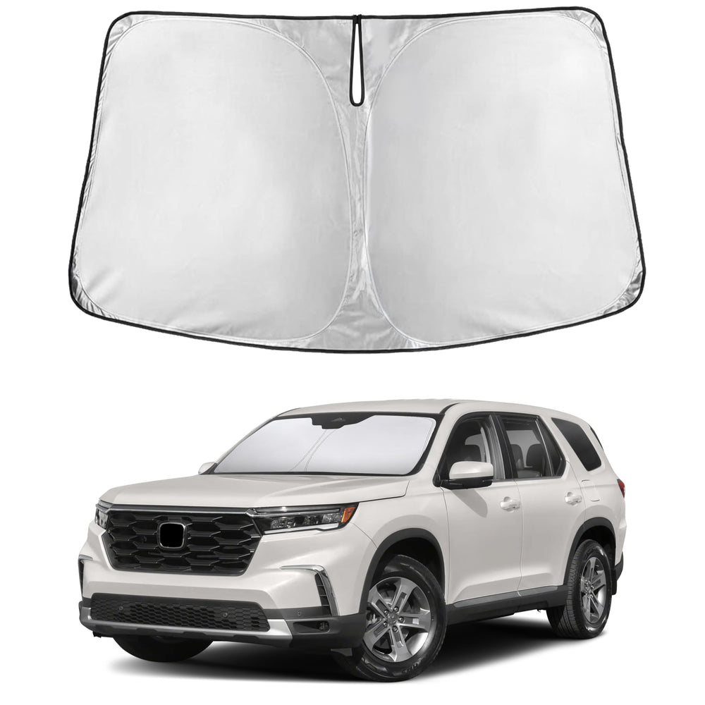 EcoNour front view showing full windshield fit and maximum coverage