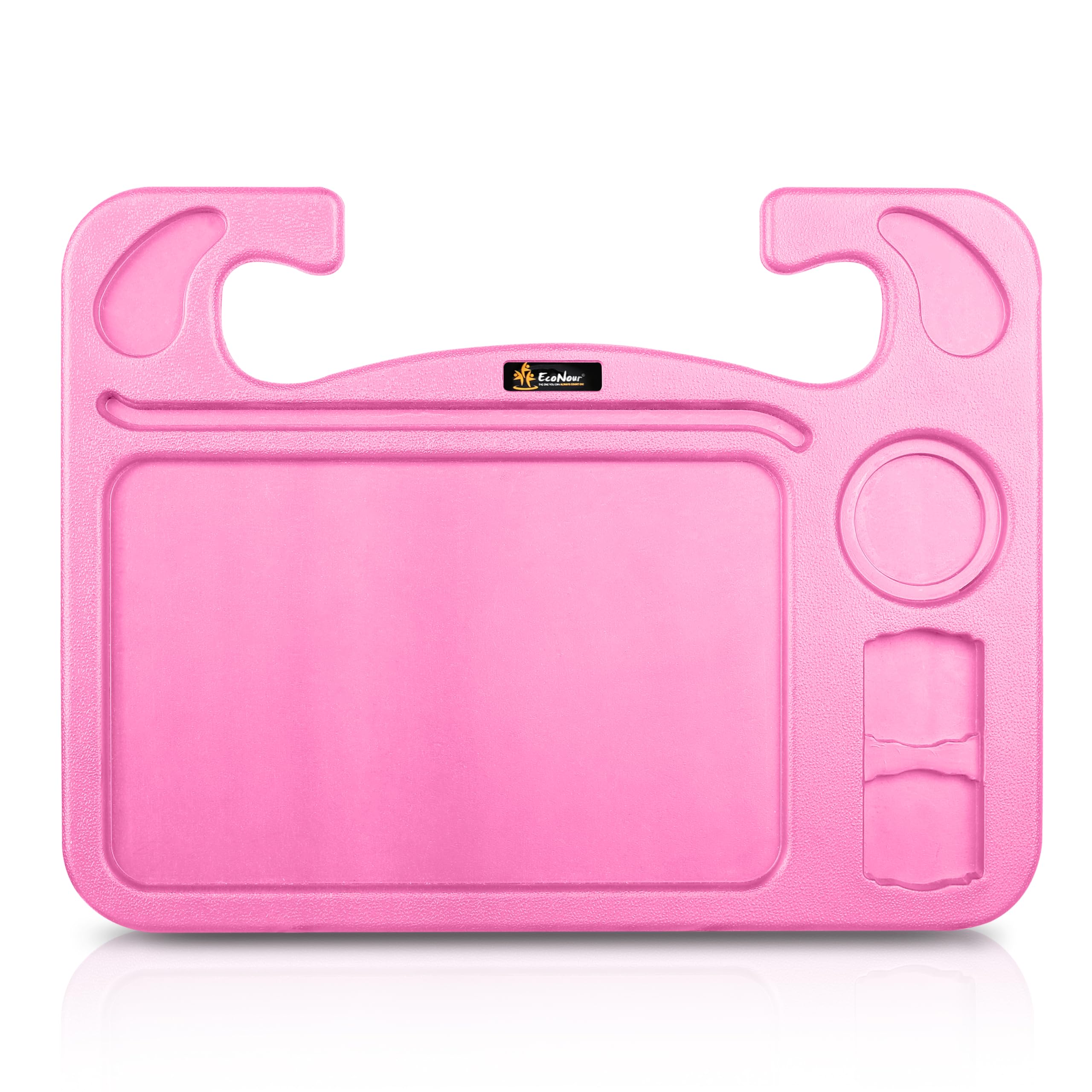 EcoNour pink tray front view showing full surface and benefits