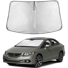 EcoNour front packaging for Honda Civic sunshade showing fit and benefits