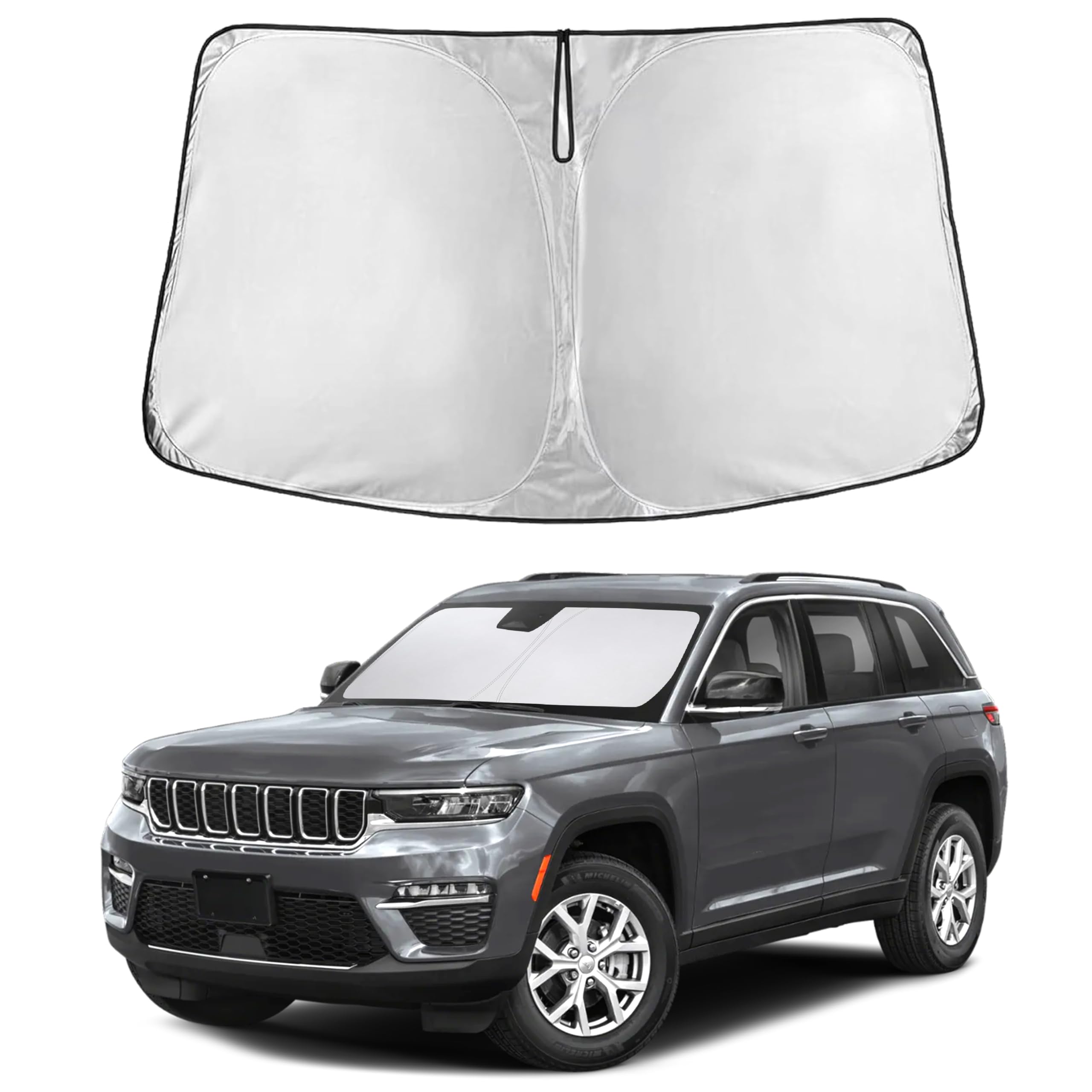 EcoNour front view showing custom fit for Jeep Grand Cherokee, protecting interior