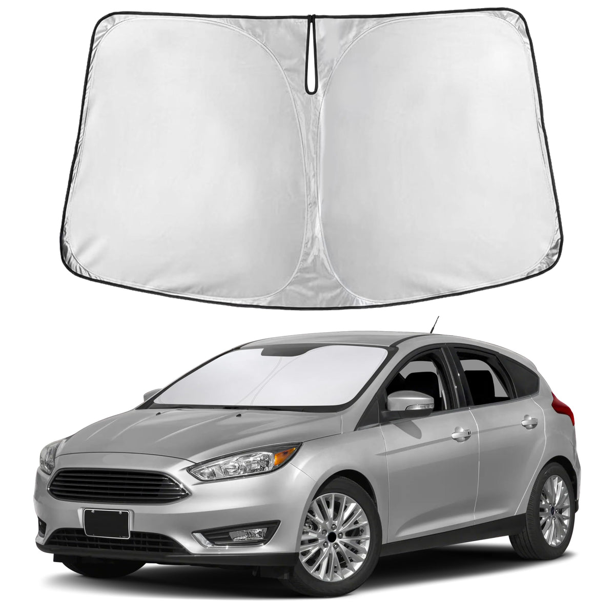 EcoNour front view showing full windshield coverage and precise fit