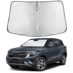 EcoNour front view on Kia Seltos windshield showing full coverage and protection