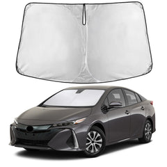 EcoNour front view on Prius windshield showing full coverage and protection