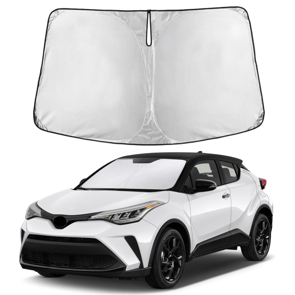 EcoNour front view on Toyota CHR windshield showing full coverage and cooling benefit