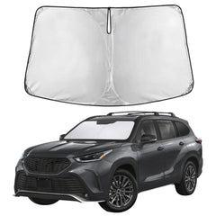 EcoNour front view showing tailored Highlander fit and complete windshield coverage