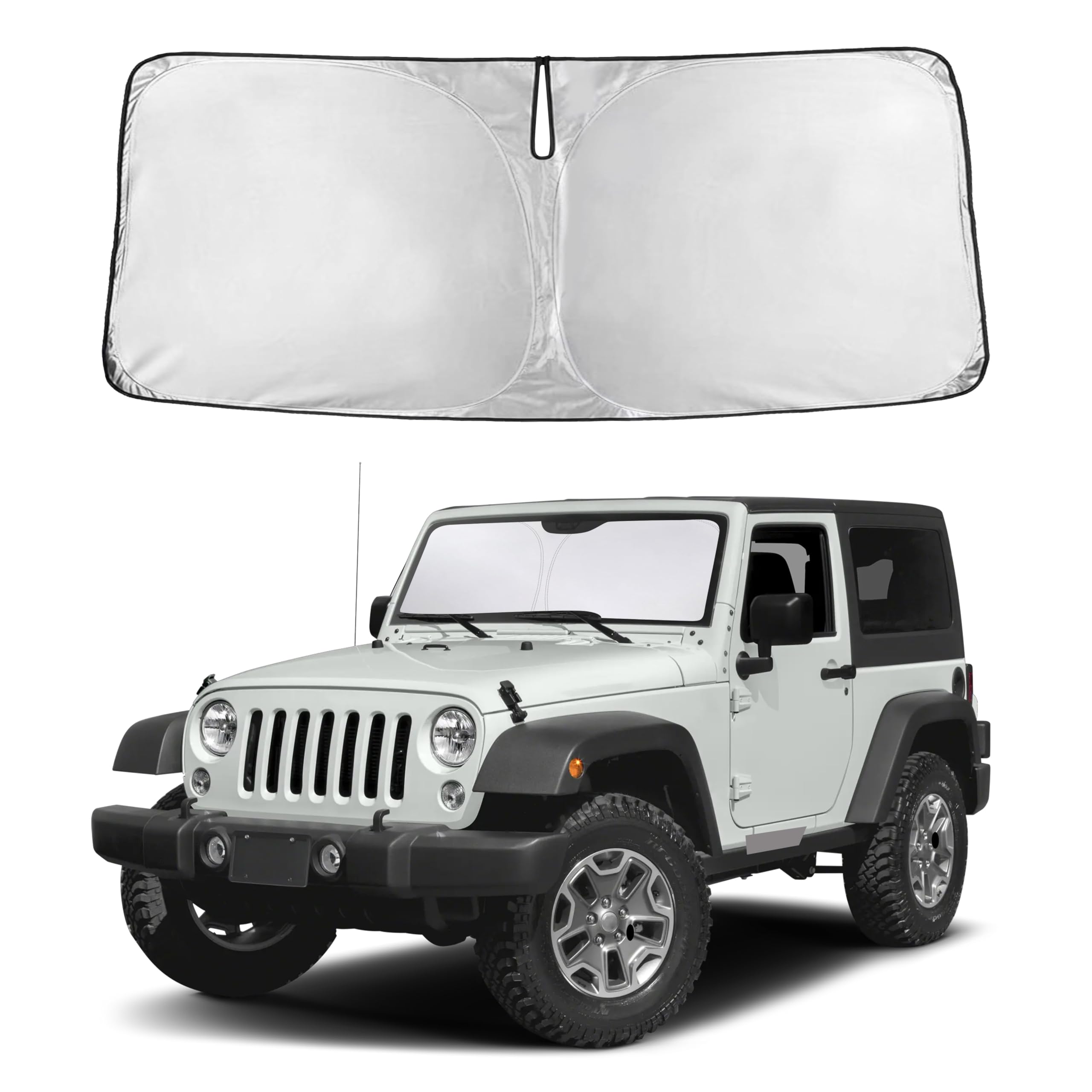 EcoNour front view on Jeep windshield showing full fit and protection