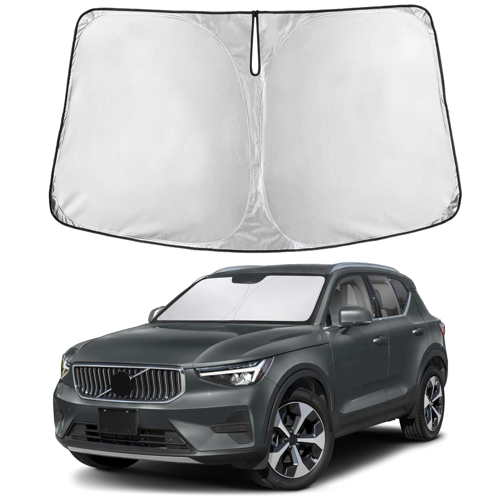 EcoNour sunshade front packaging showing fit for Volvo XC40 and easy selection benefit