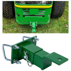 ECOTRIC front view of hitch showing receiver and solid construction benefit