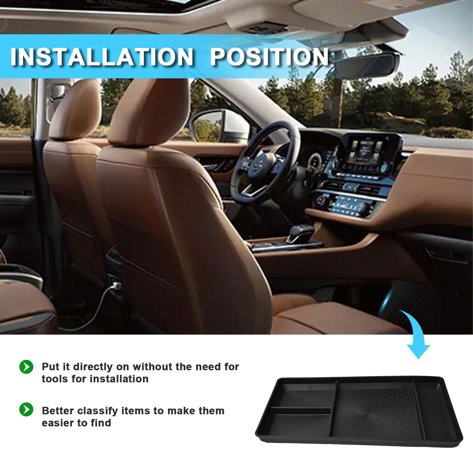 EDBETOS in lifestyle driving scene shows clutter-free cabin benefit