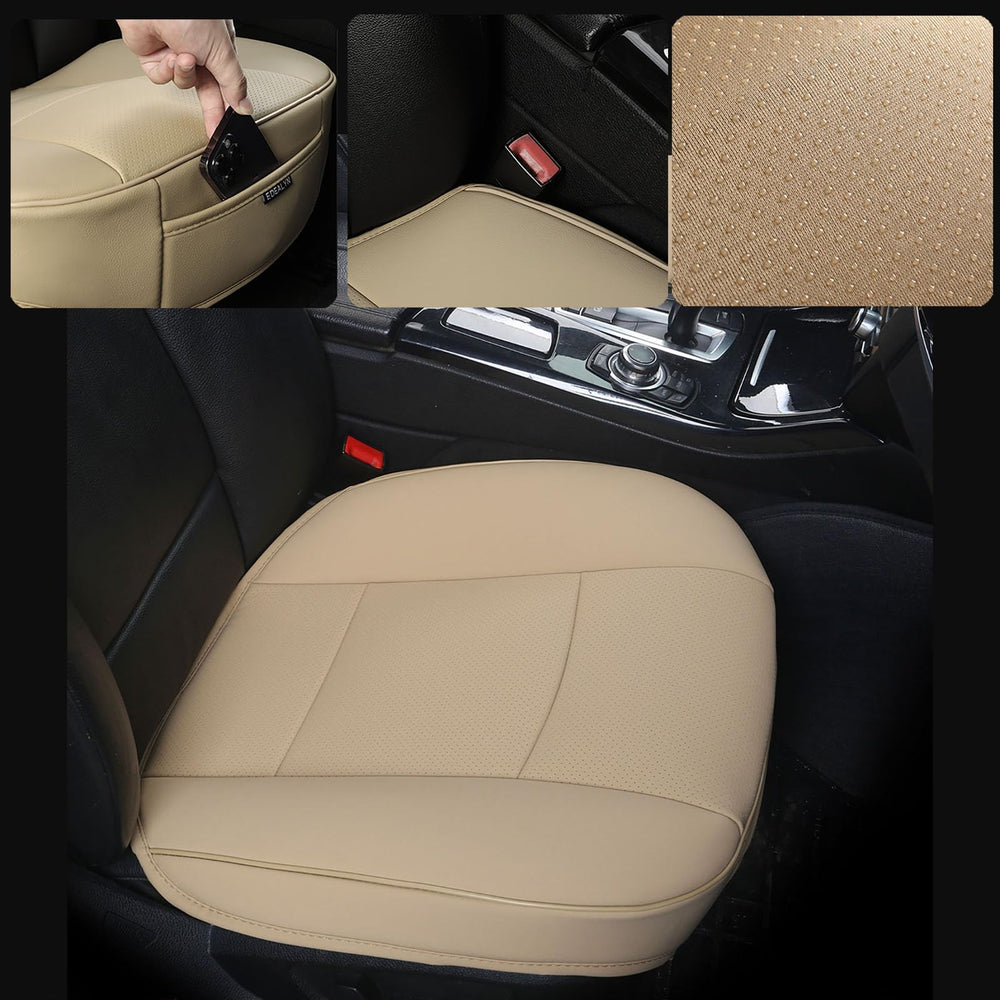 EDEALYN size comparison on seat illustrating 20.8×21in fit for midsize cars