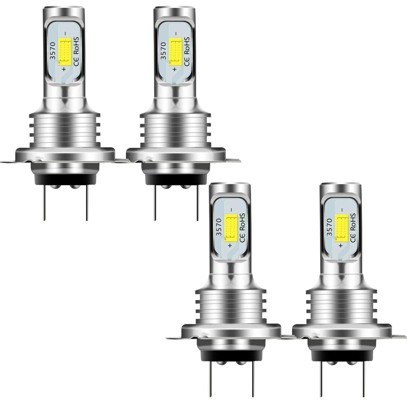 Edearkar H7 front view packaging showing bulbs and benefits