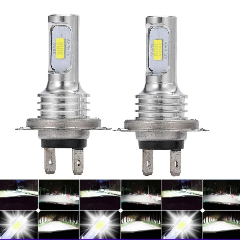 Edearkar H7 bulb installed in headlight showing easy plug-and-play