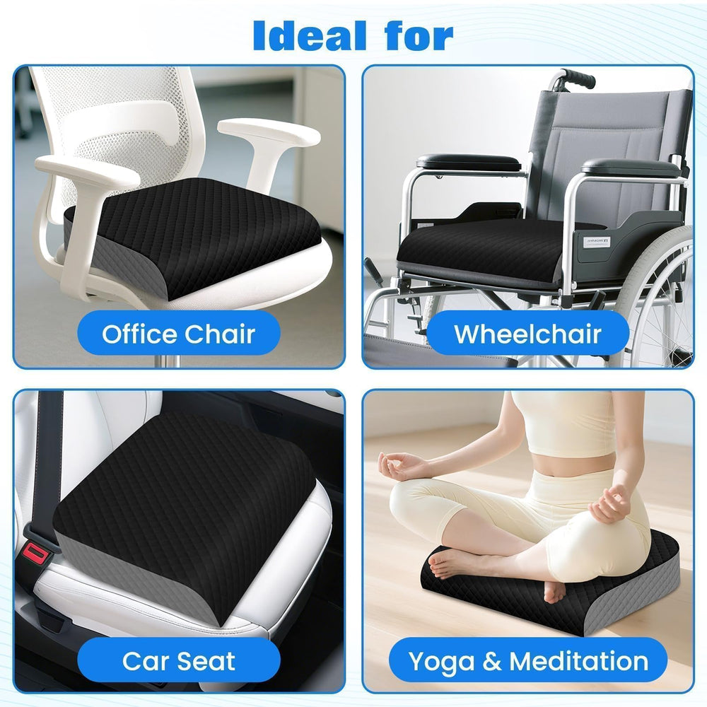 EdenDwell seat cushion placed on an office chair improving desk comfort
