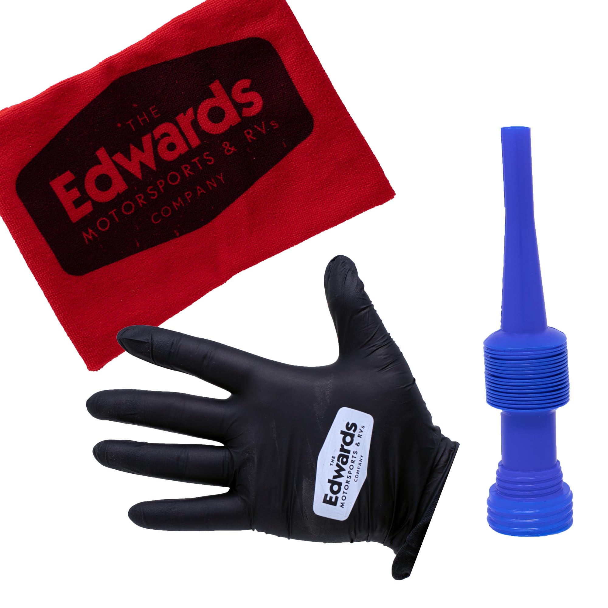 THE EDWARDS MOTORSPORTS & RVS COMPANY spark plug and oil filter ready for installation