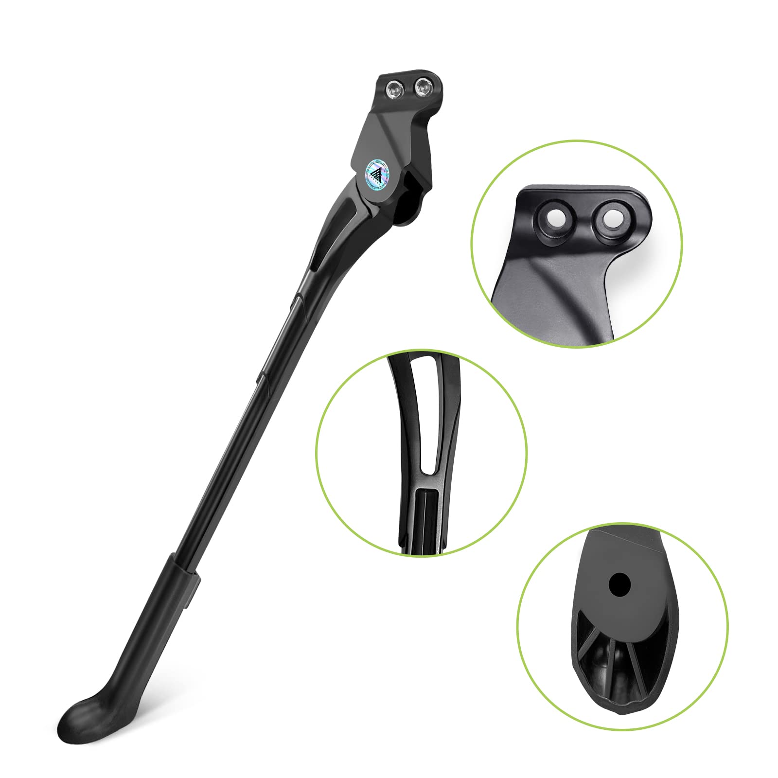 EFEALL kickstand beside ruler showing adjustable 365–430 mm range