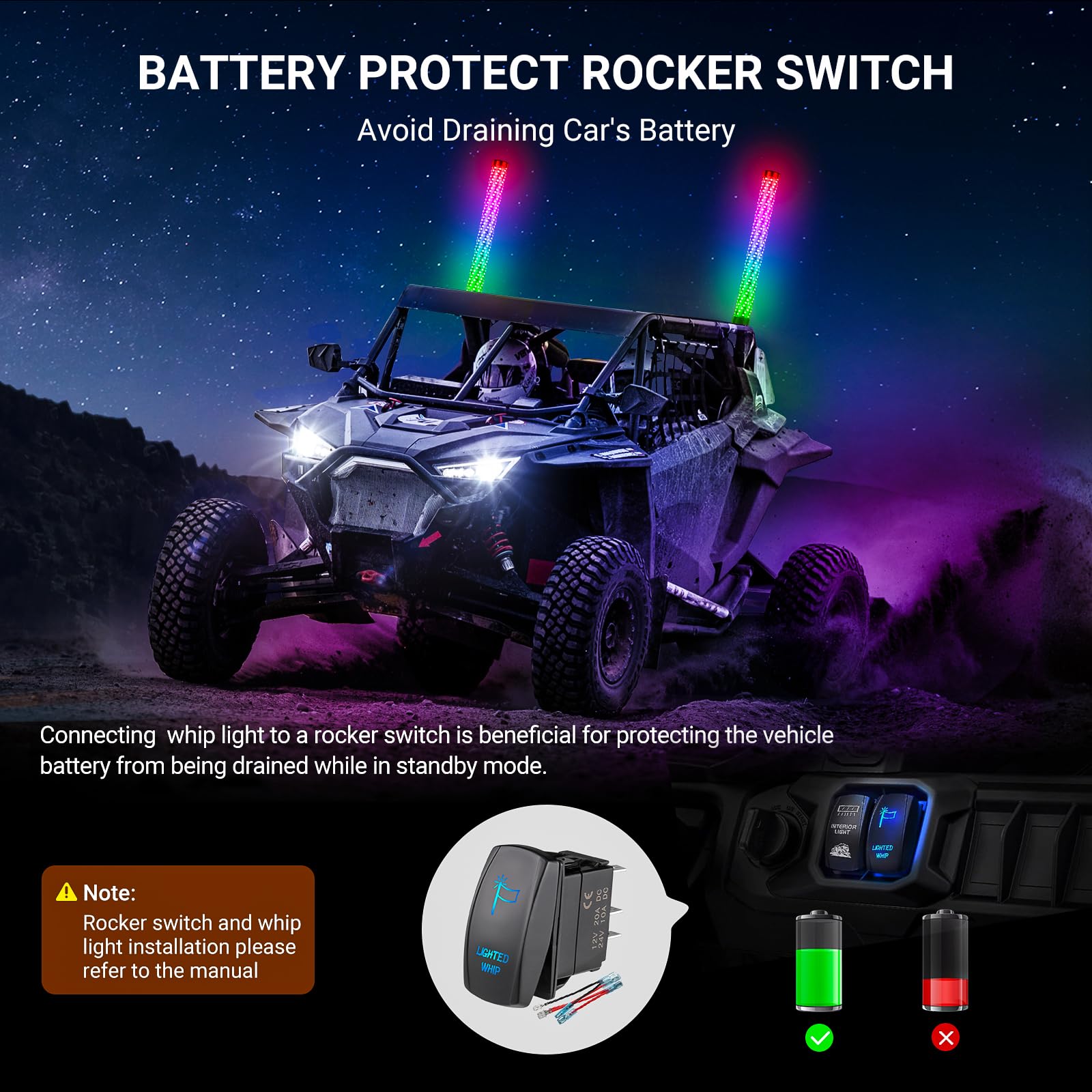Ehaho included offroad flags and accessories showing personalization options