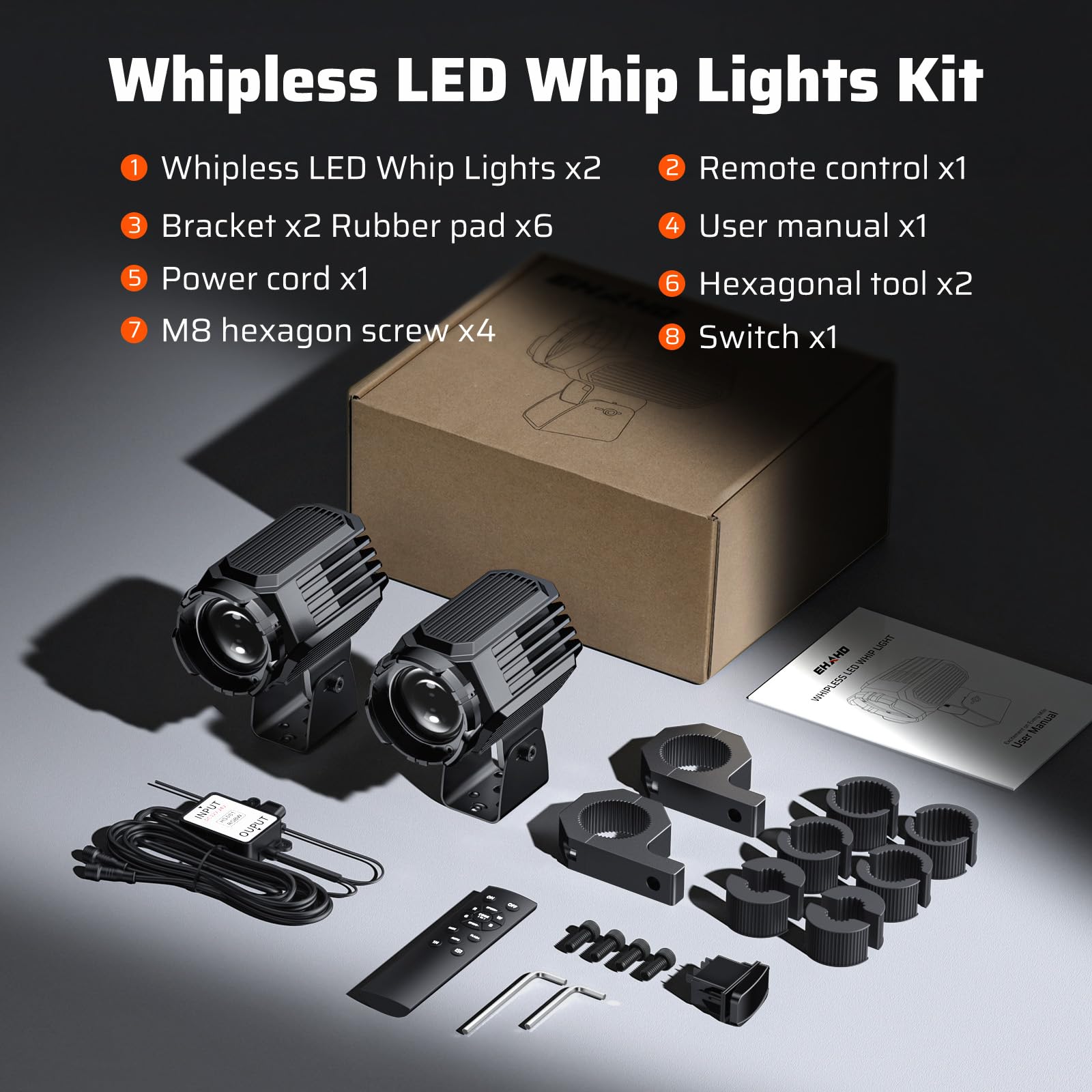 Ehaho lights illuminating a night trail to enhance safety and create striking color effects