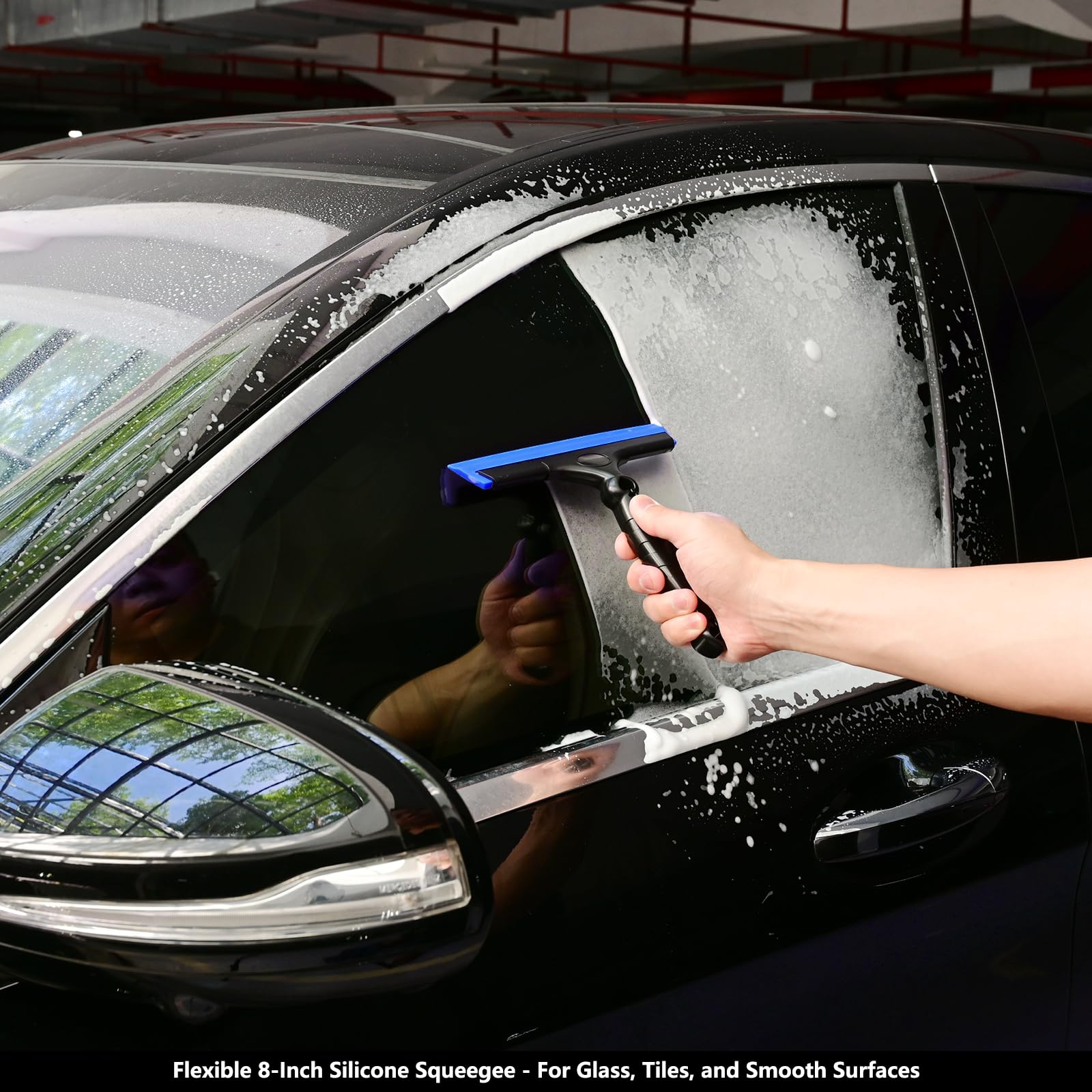 EHDIS blade flexed by hand showing flexibility for curved surfaces benefit